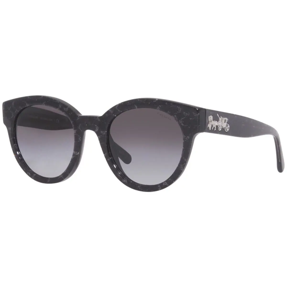Coach L1084 HC8265 55728G Sunglasses Black-silver Glitter Sig./grey Gradient