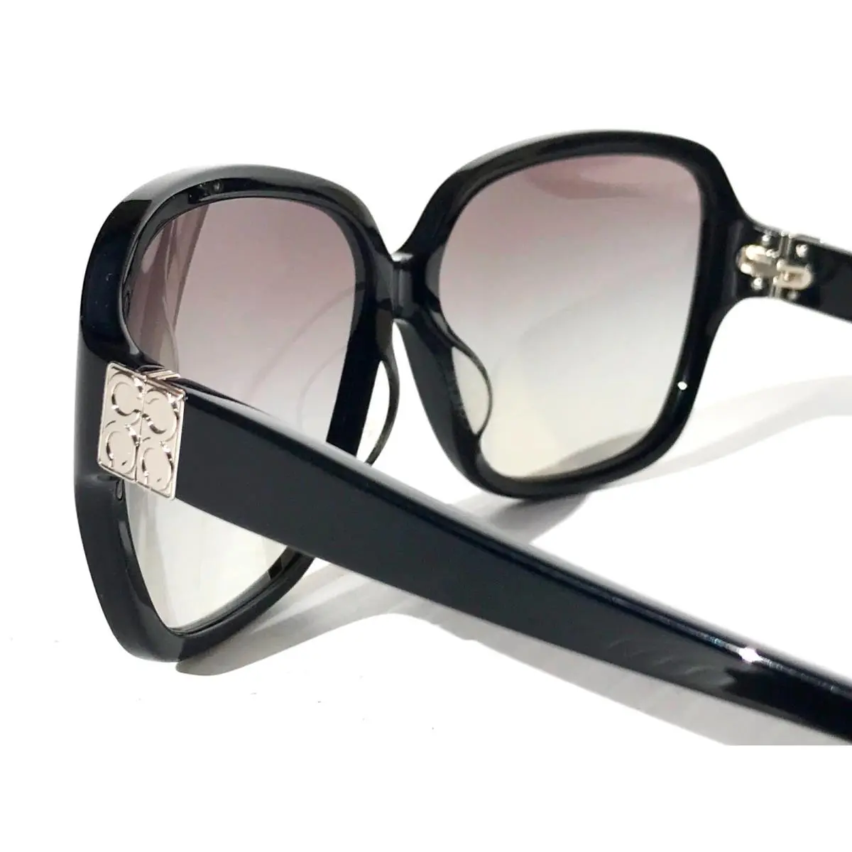 Coach Shiny Black Gradient Grey Lens Women`s Sunglass HC8053 5002/11