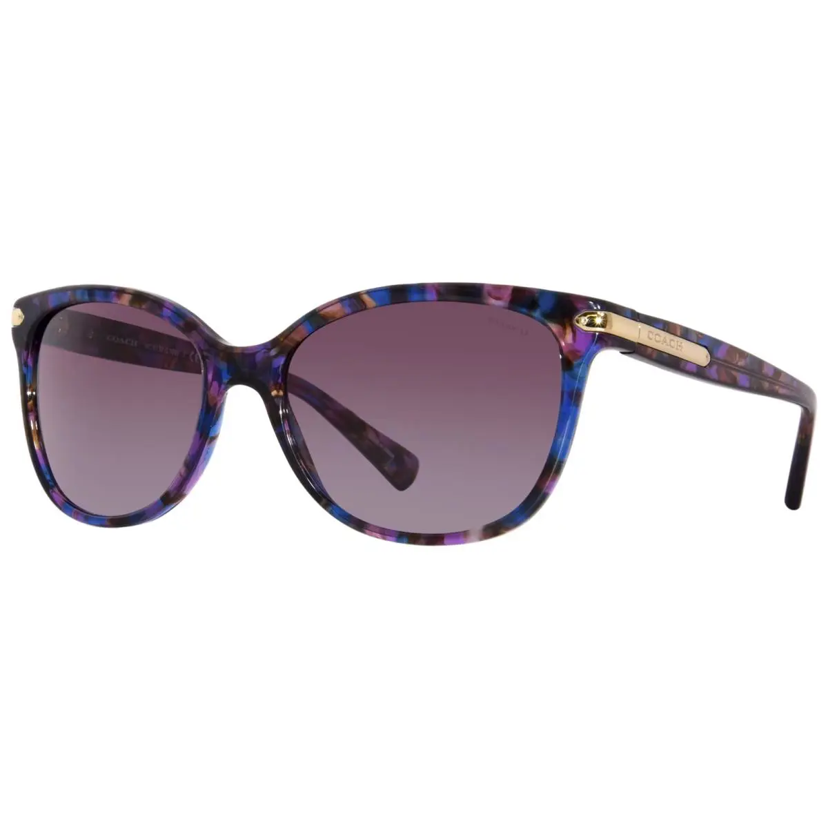 Coach HC8132 52888H Sunglasses Women`s Purple Tortoise/purple Gradient 57mm