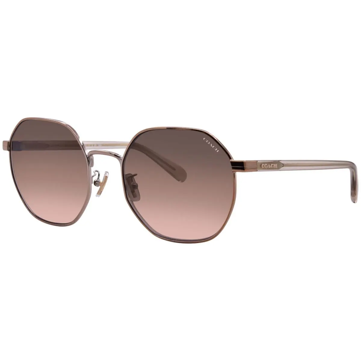 CH556 HC7147 93315M Sunglasses Women`s Rose Gold/brown/peach Flash 56mm by Coach