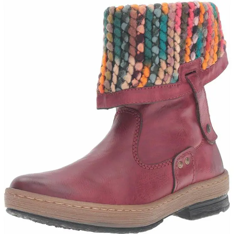 Rieker shoes - RIEKER Z6798-35 ROLL-DOWN - RED COMBINATION 2
