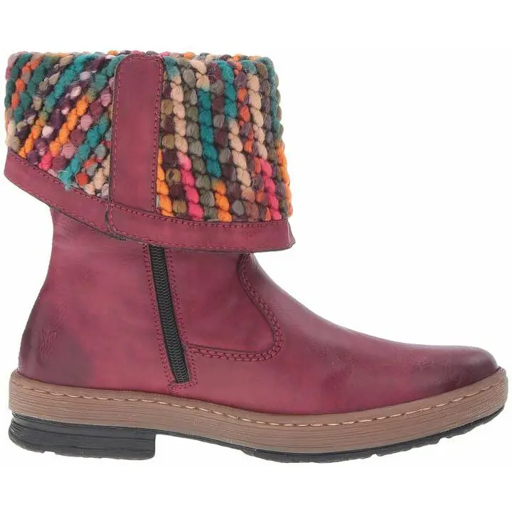 Rieker shoes - RIEKER Z6798-35 ROLL-DOWN - RED COMBINATION 6