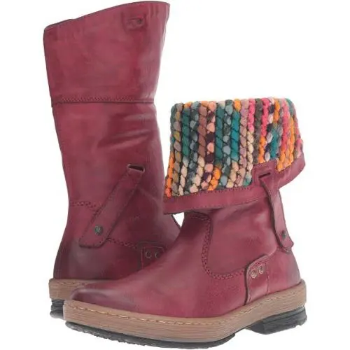 Rieker shoes - RIEKER Z6798-35 ROLL-DOWN - RED COMBINATION 7