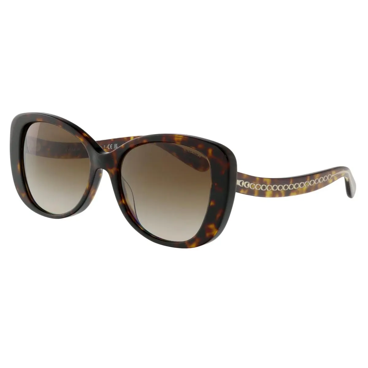 Coach 0HC8322 51203B Full Rim Dark Tortoise Square Sunglasses