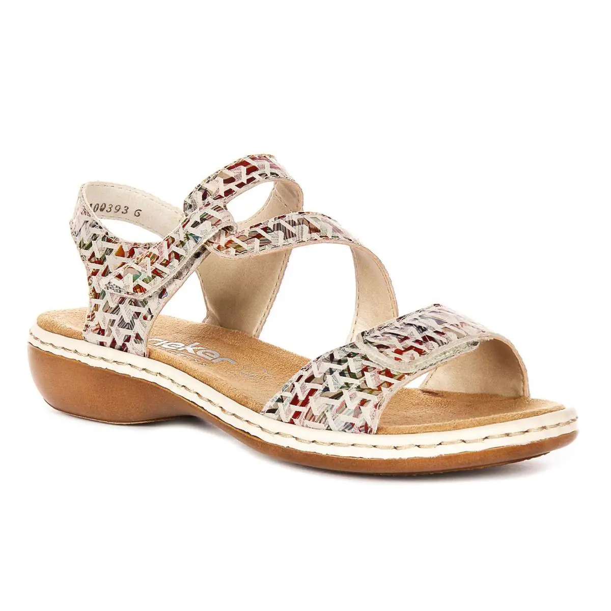 Rieker Synthetic Strap Fasten Womens Sandals In Multi Colour US 6 - 10