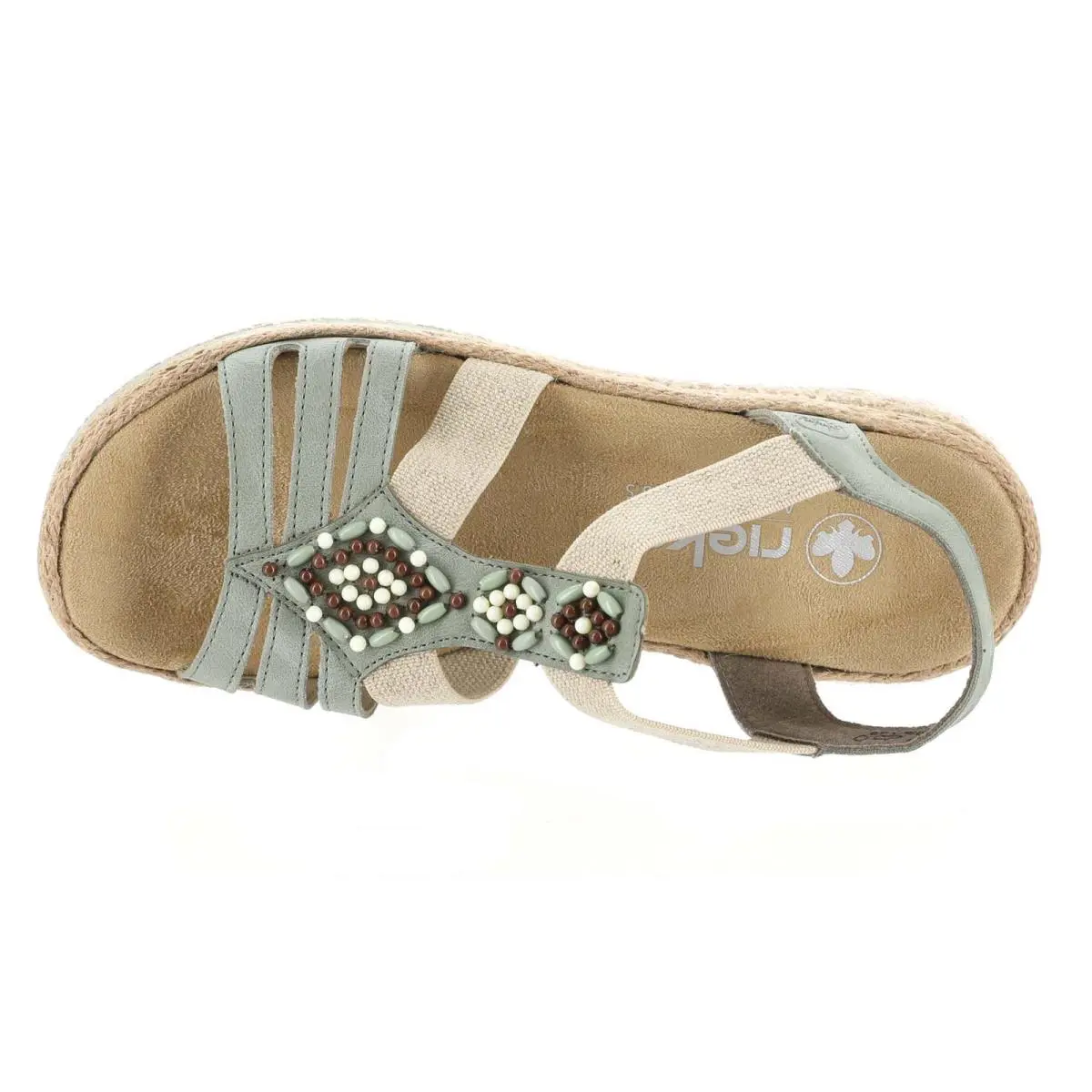 Rieker shoes - Sage/Cream 4