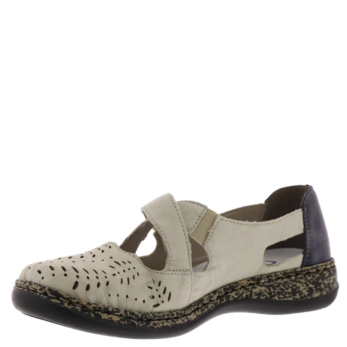 Rieker shoes - Cream/Blue 1
