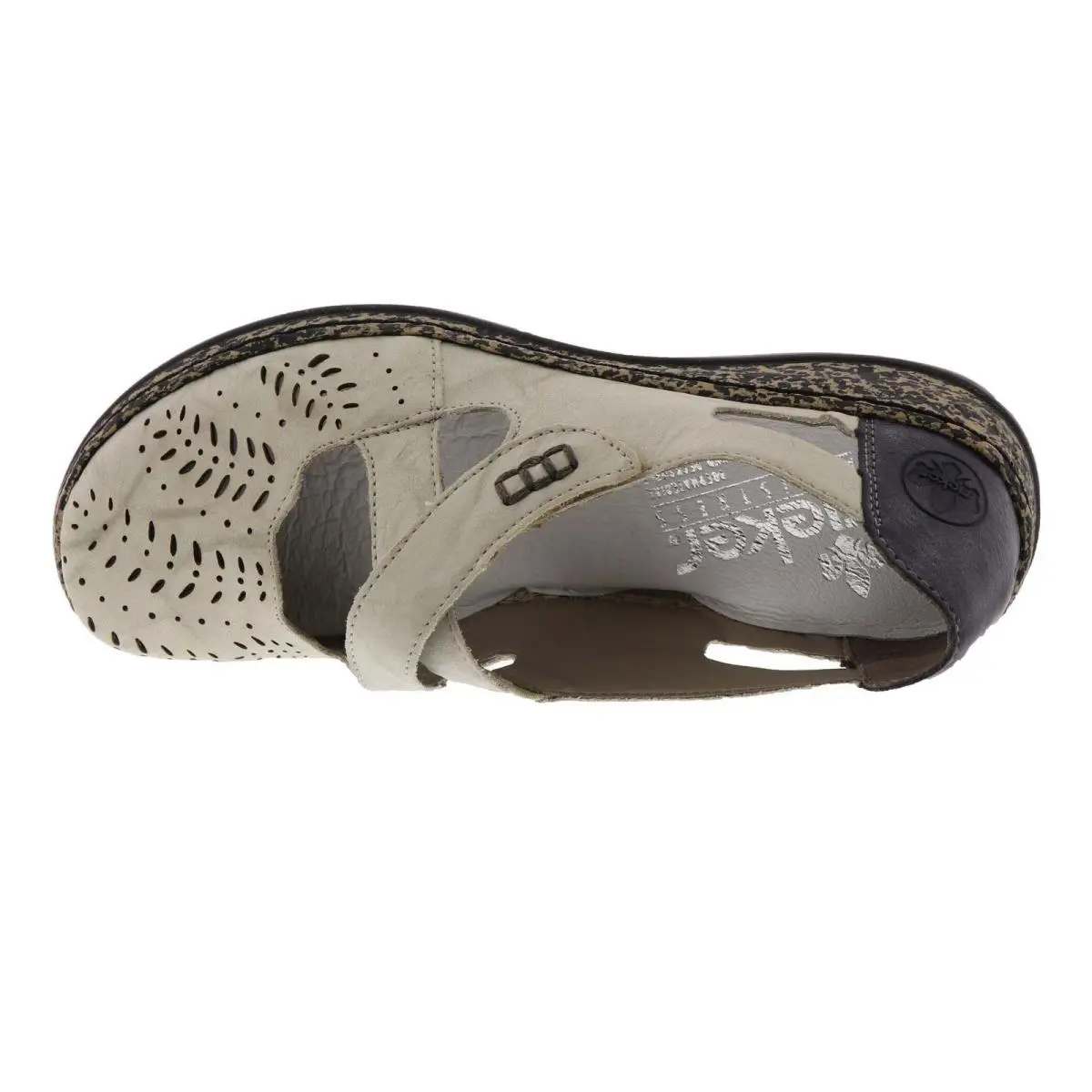 Rieker shoes - Cream/Blue 4