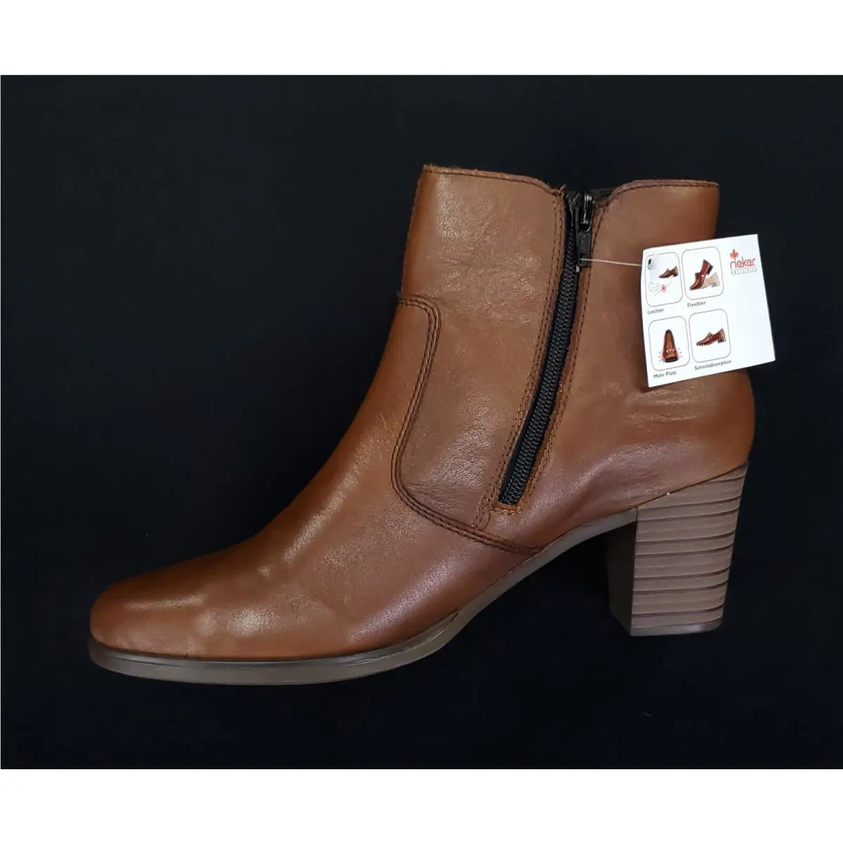 Rieker shoes - RIEKER Yvonne Leather Boot - Yvonne Leather Boot - Y8989-22 - Brown (UPC: 644403636109) 8