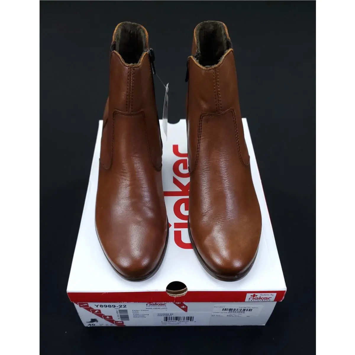 Rieker shoes - RIEKER Yvonne Leather Boot - Yvonne Leather Boot - Y8989-22 - Brown (UPC: 644403636109) 1