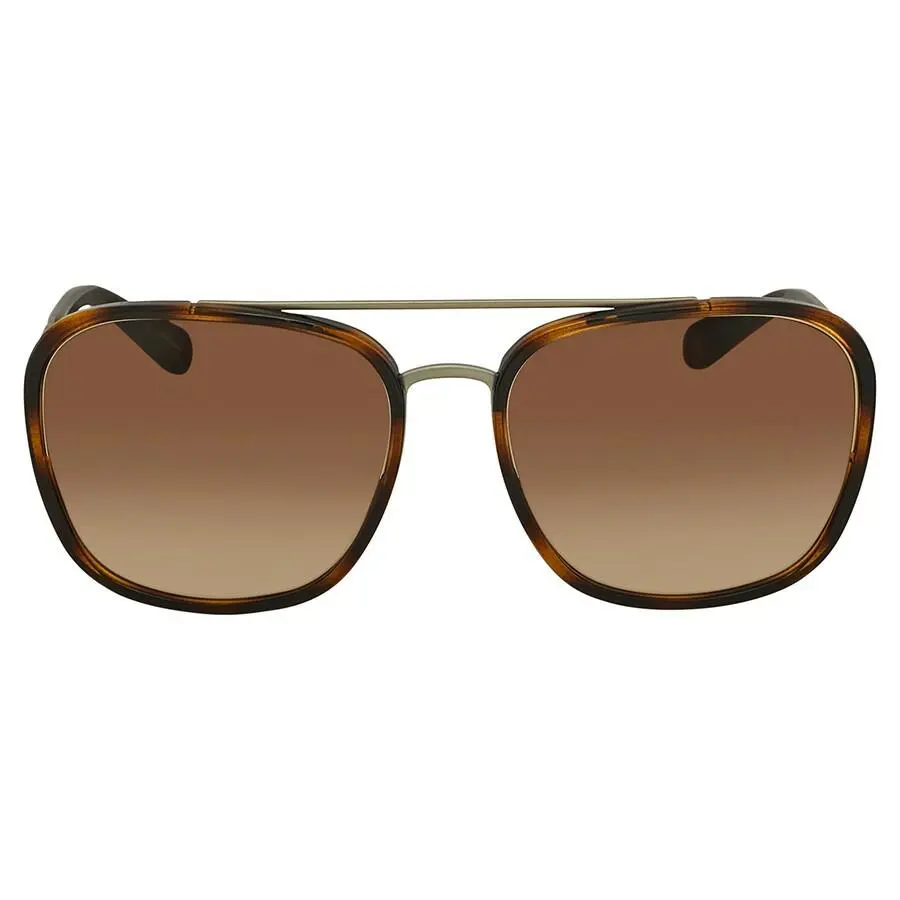 Coach HC7089 L1023 Sunglasses 931874 Sanded Light Gold/ Dark Brown 58MM