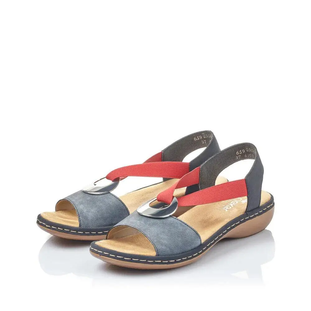 Rieker Women`s 659Q9-14 Open Toe Ankle Strap Sandals Size EU 42