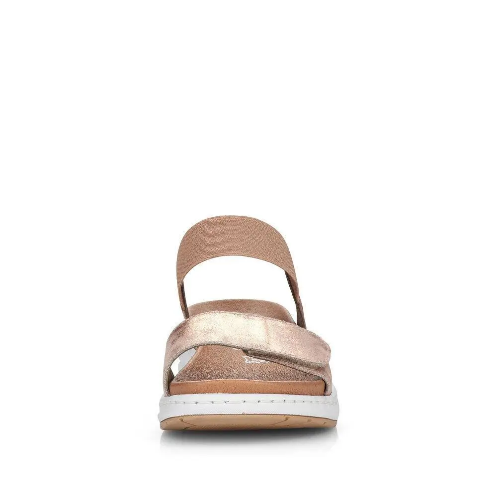 Rieker shoes - Rose Metallic 2