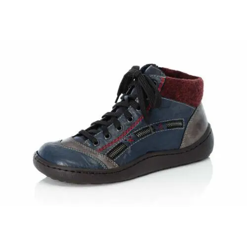 Rieker Simona 43 Royal / Cigar / Bordeaux Women`s Sneakers Sz 6
