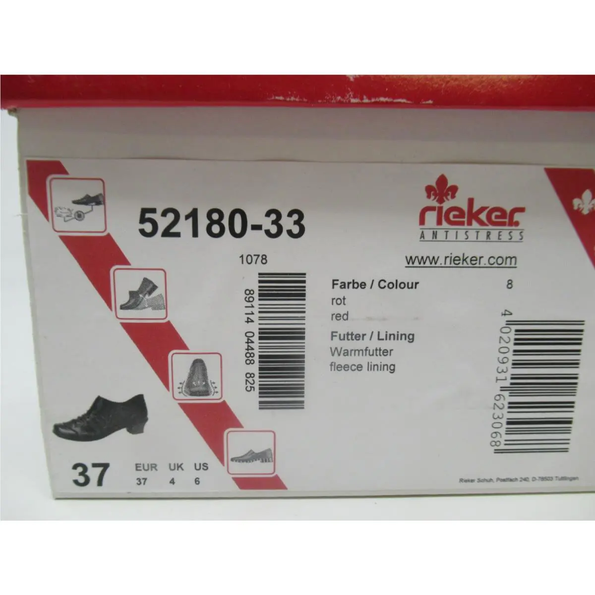 Rieker shoes - Red 4