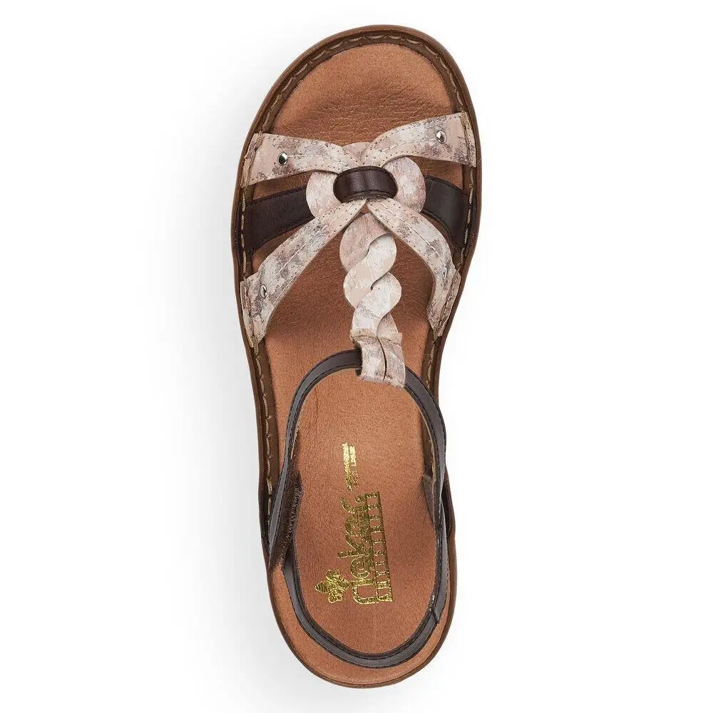 Rieker shoes - Rosa/Marone 4