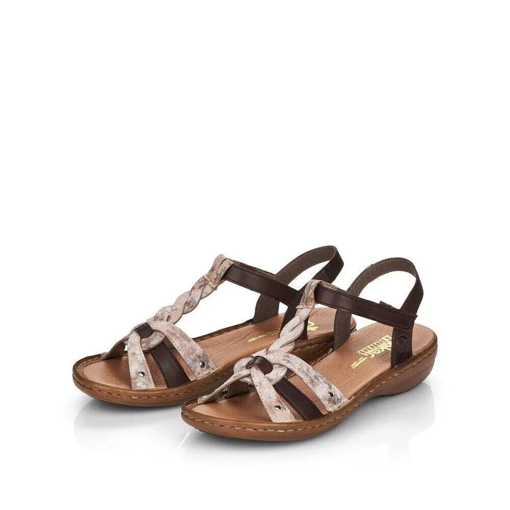Rieker shoes - Rosa/Marone 7