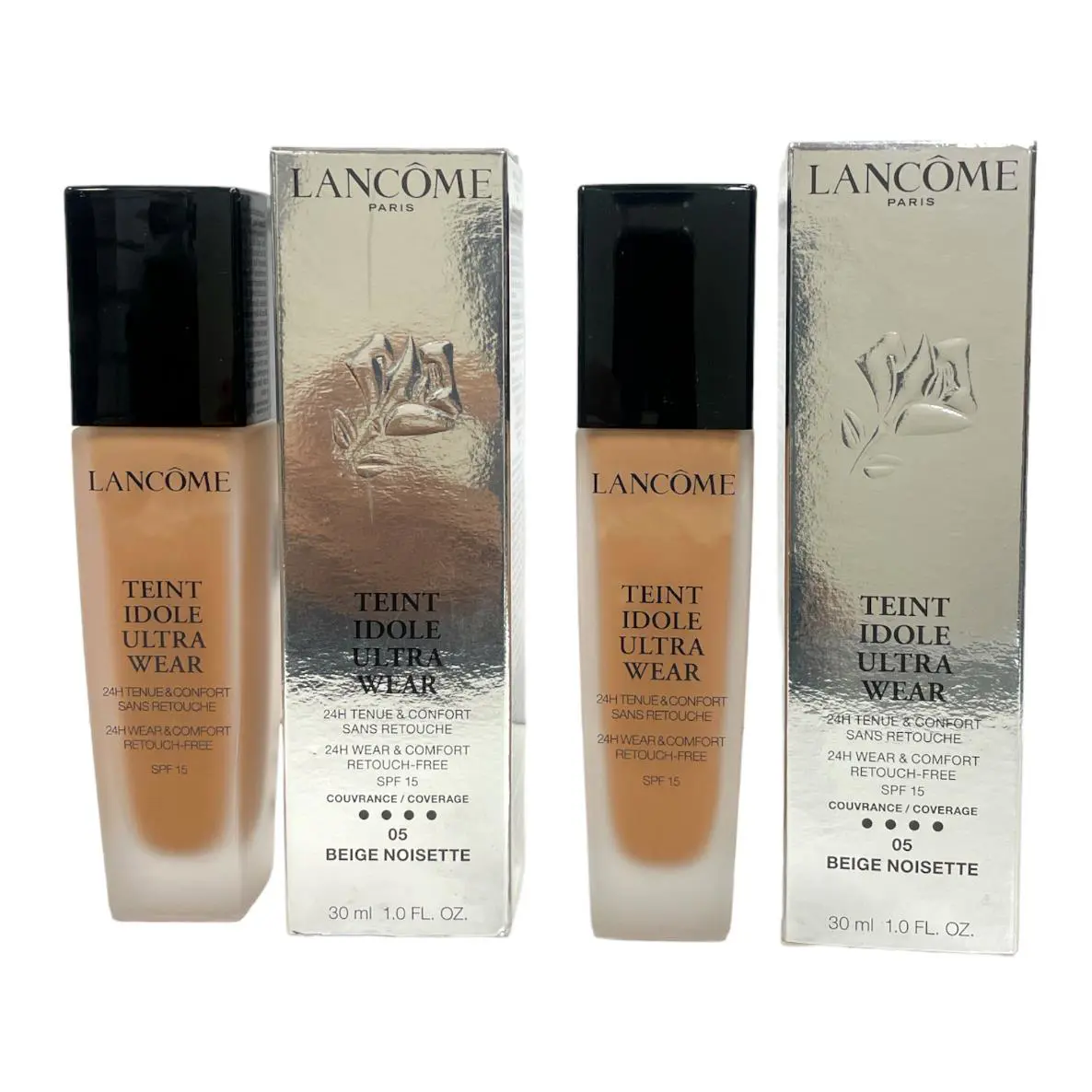 Lancome Teint Idole Ultra Wear 24HR Wear SPF15 30ml/1.0oz You Pick 05 Beige Noisette (LOT OF 2) by Lancôme