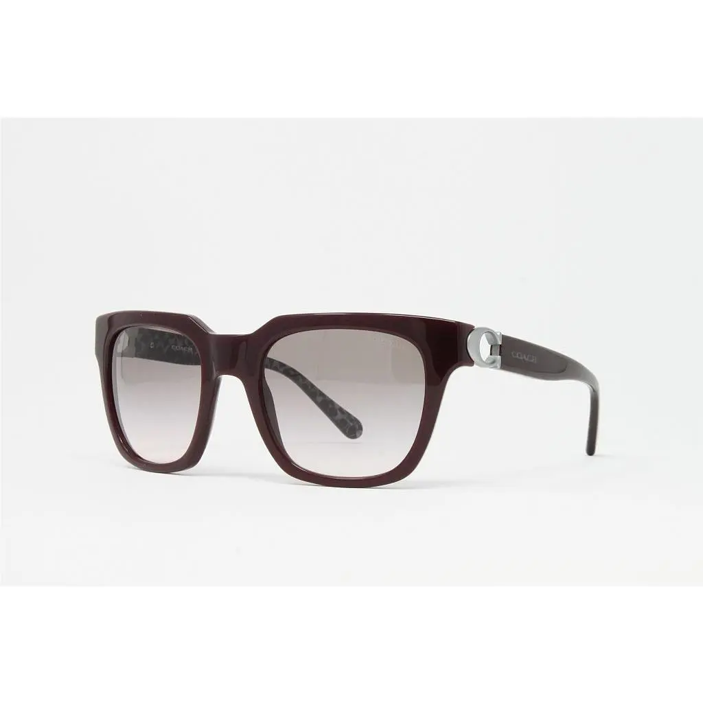 Coach HC8240-55203B Women`s Square Sunglasses Burgundy 52mm