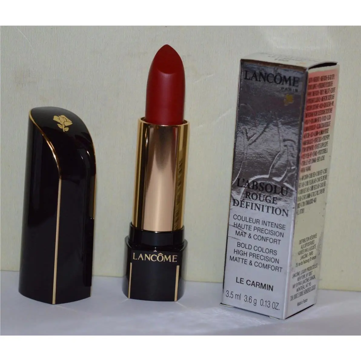 Lancome Le Carmin 195 L`absolu Rouge Definition Lipstick Limited Edition