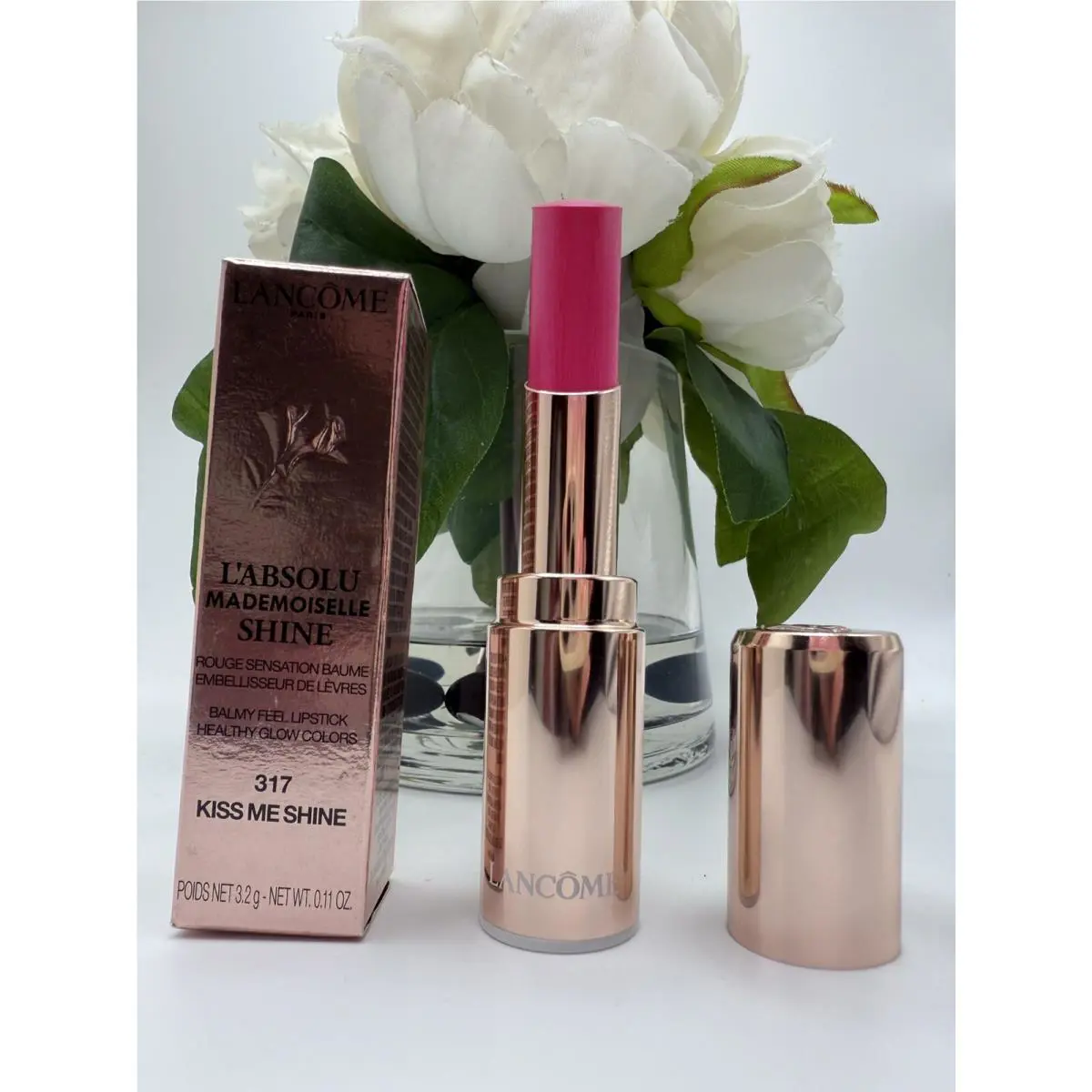 Lancome L`absolu Mademoiselle Shine Balmy Feel Lipstick 317 Kiss Me Shine .11oz