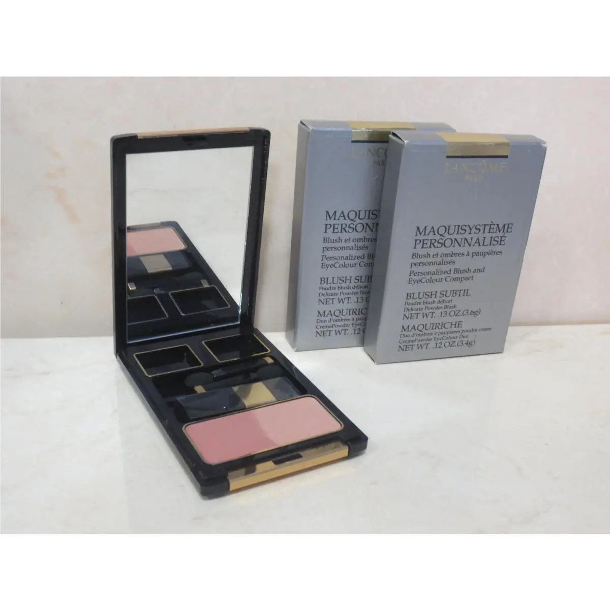 2 Lancome Maquisysteme Blush Subtil Delicate Powder Blush - Rose Harmonie 0.13OZ