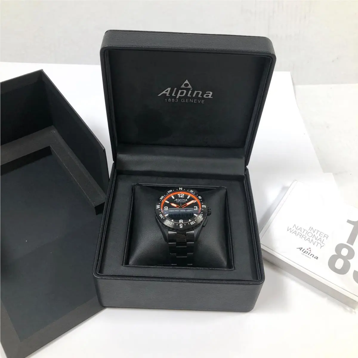 Alpina Men`s Quartz Alpinerx Horological Sports Smart Watch 45mm AL-283LBO5AQ6B