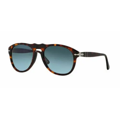 Persol PO0649 24/86 Sunglasses Havana Frame Gradient Light Blue 54mm Lens - Frame: Brown, Lens: Blue