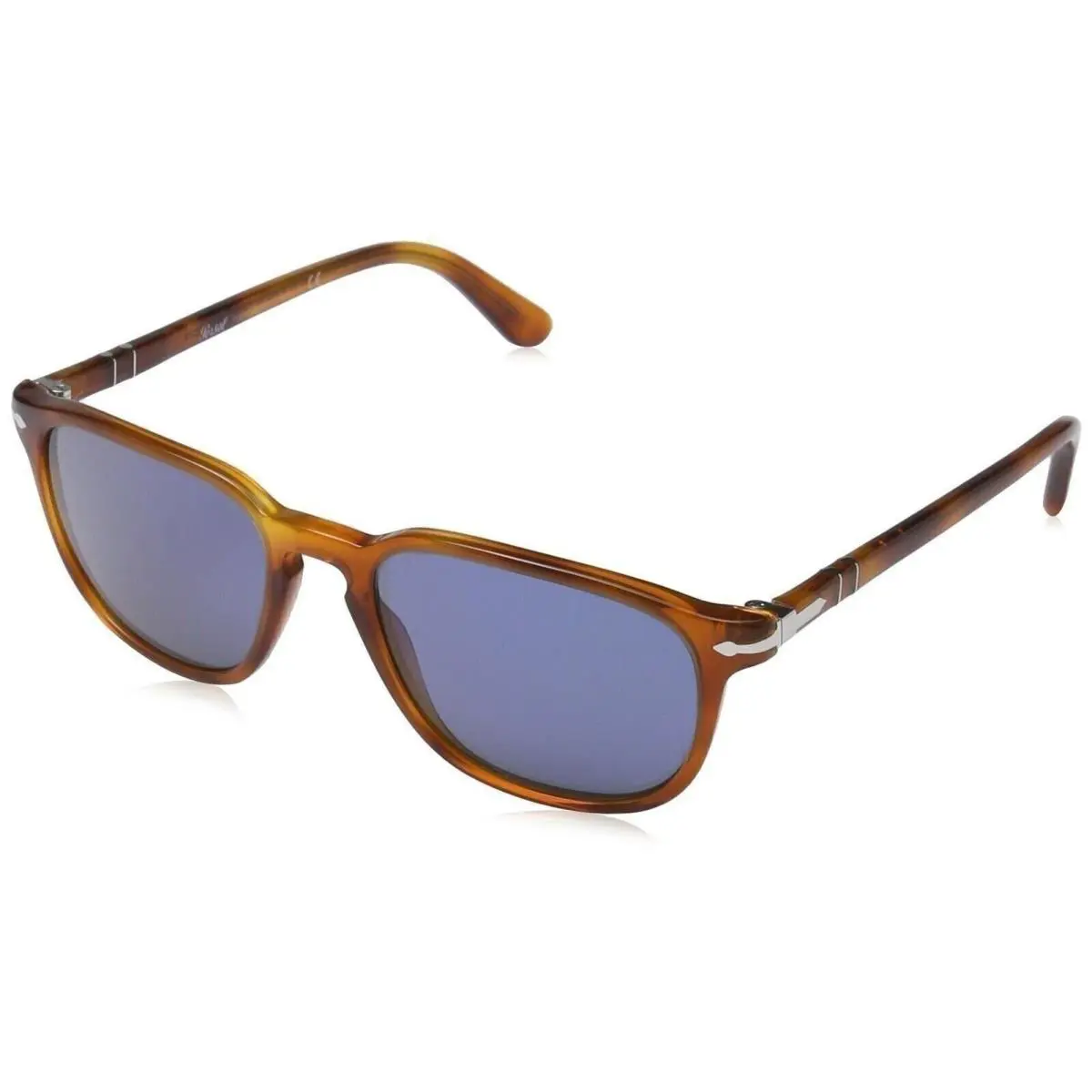 Persol Men`s 0PO3019S 96/56 55mm Light Havana Frame/blue Lenses Sunglasses