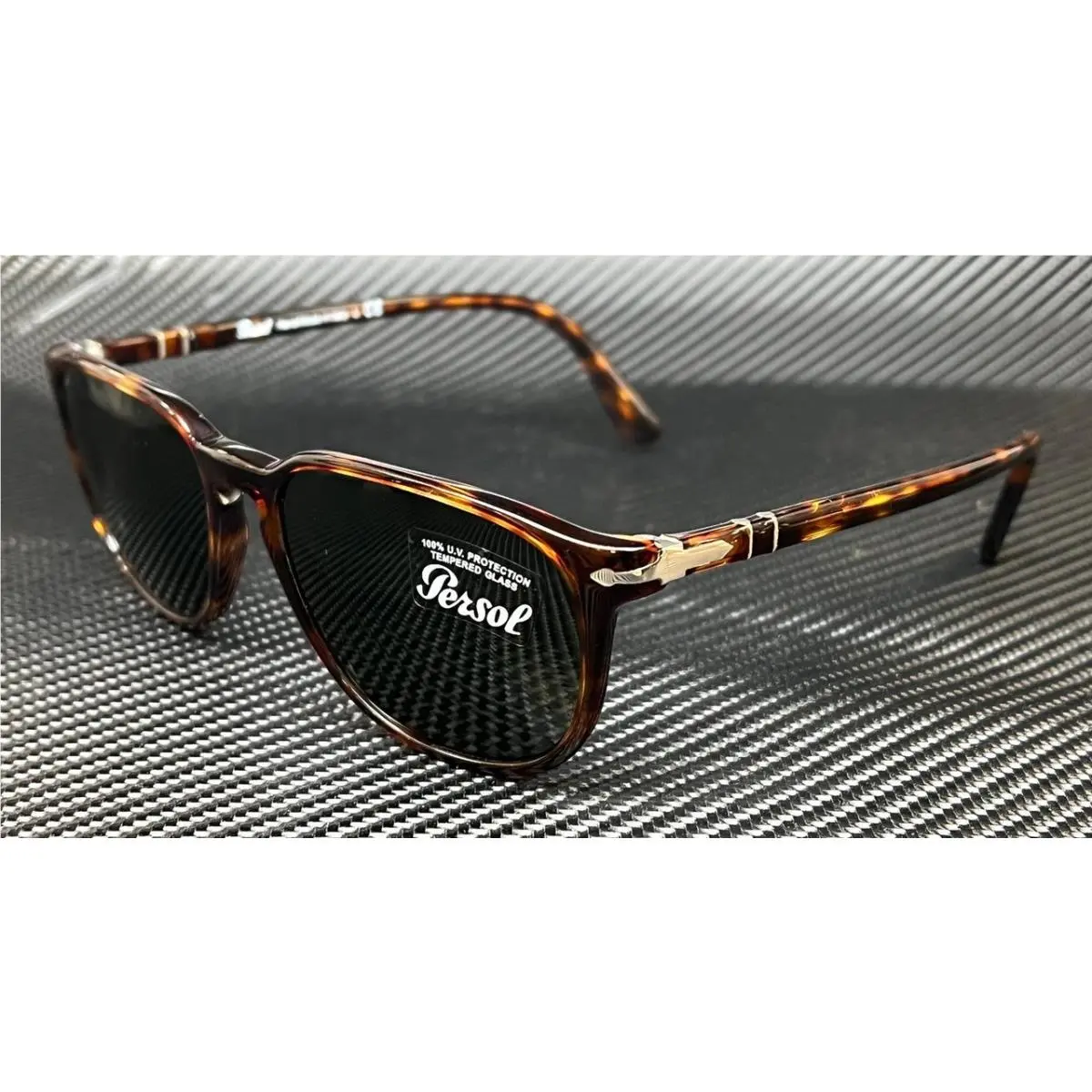 PO3019S 24 31 Havana Square Men`s 55 mm Sunglasses by Persol