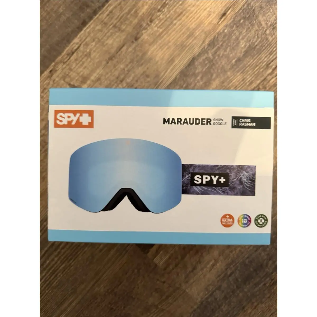 Spy Optic Marauder Snow Goggles - Chris Rasman / Happy Boost Ice Blue Mirror - Frame: Blue, Lens: Happy BOOST Ice Blue Mirror