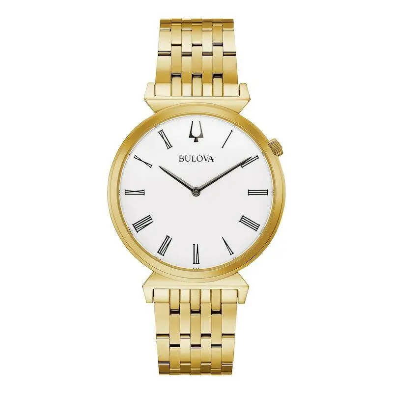 97A153 Slim Movement 38MM Case White Dial Watch Ship by Bulova