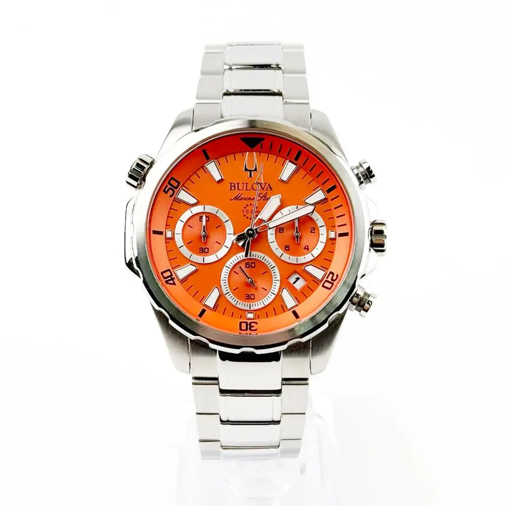 96B395 Marine Star Watch Stainless Steel Calendar Six-hand Chronograph by Bulova