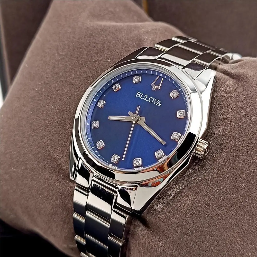 Women`s  Surveyor 96P229 Blue Dial Stainless Chronograph Quartz Watch by Bulova