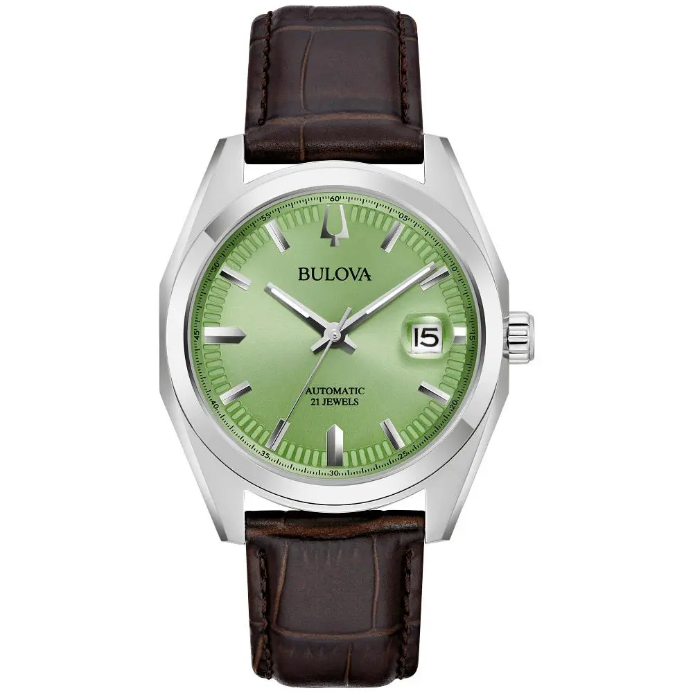 Bulova Surveyor Automatic Green Dial Mens Watch 96B427