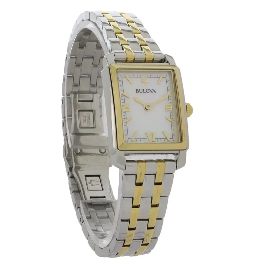Bulova Sutton Women`s Two-tone Mop Dial Quartz Watch 98L308