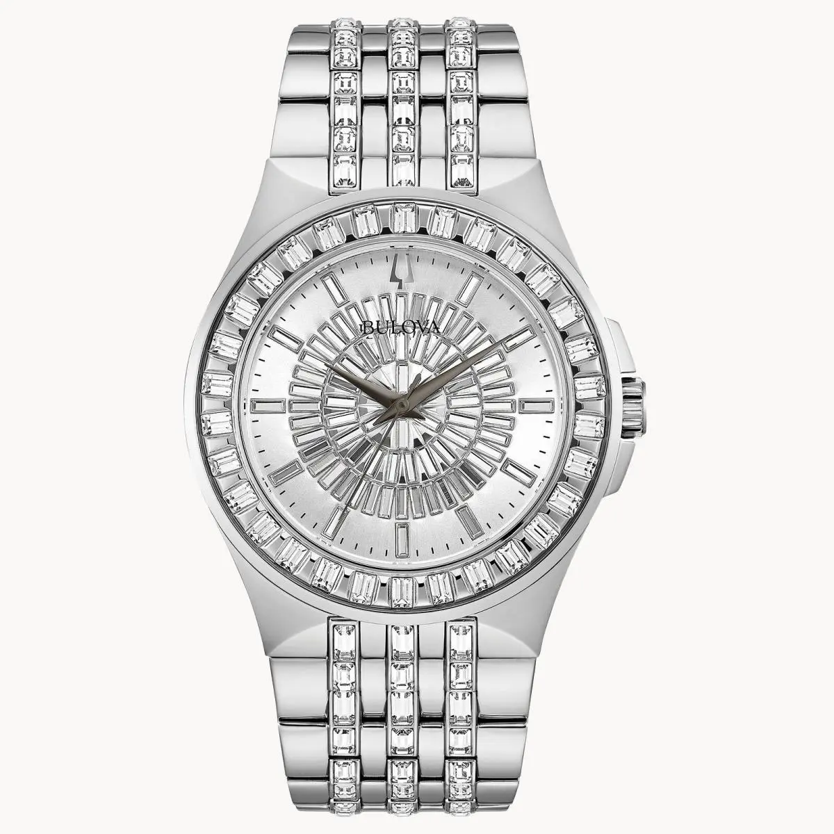 Bulova Men`s Phantom Crystal Analog Watch 96A236