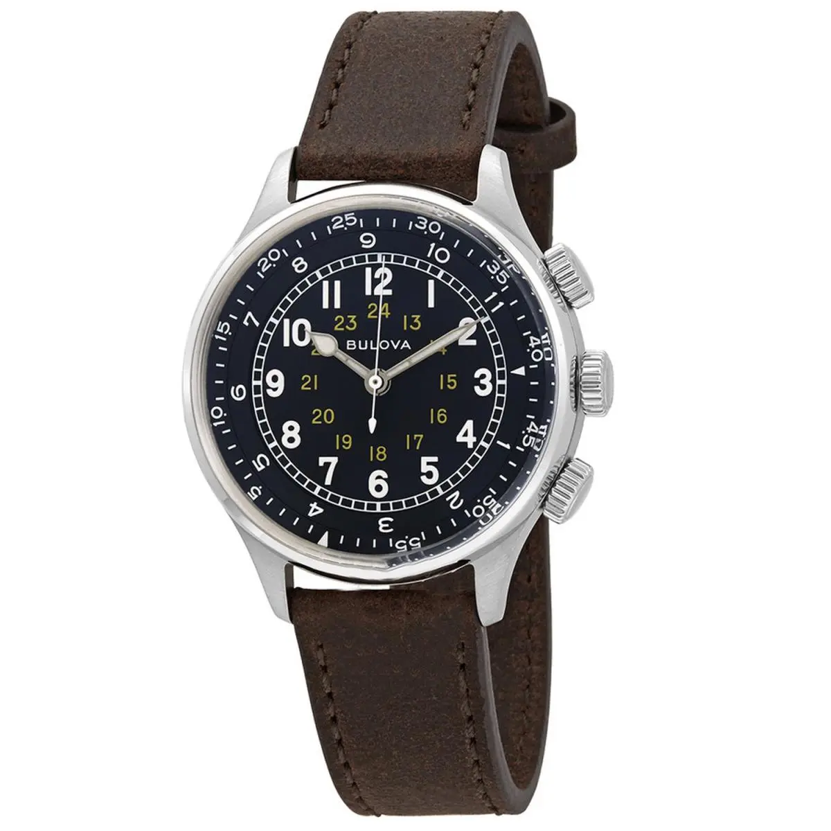 Bulova Men`s Pilot Black Dial Watch - 96A245