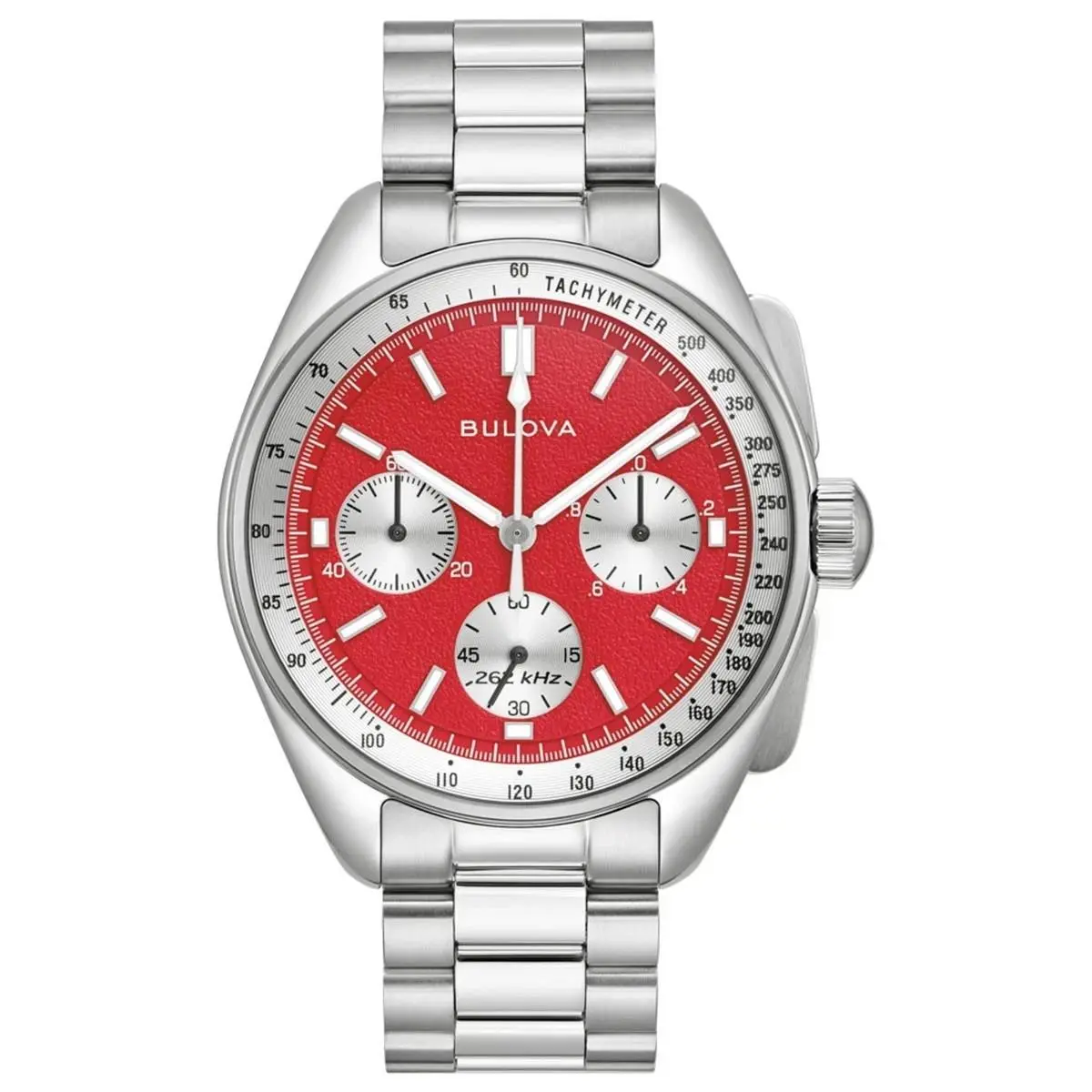 Bulova Lunar Pilot 96K115 Red Chronograph Quartz Men`s Watch ​