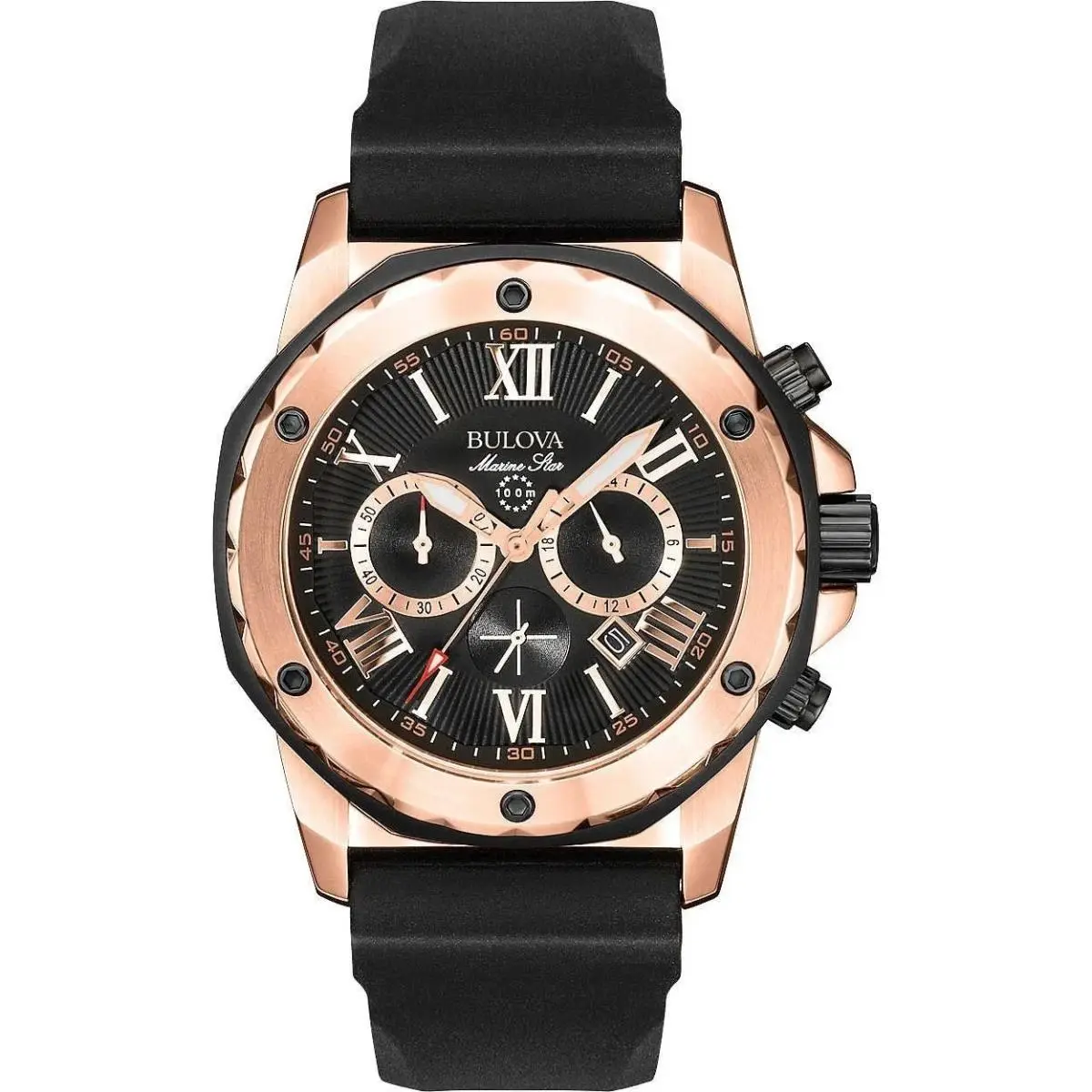 Men`s Marine Star Series A Rose Gold Stainless Steel 98B104 by Bulova