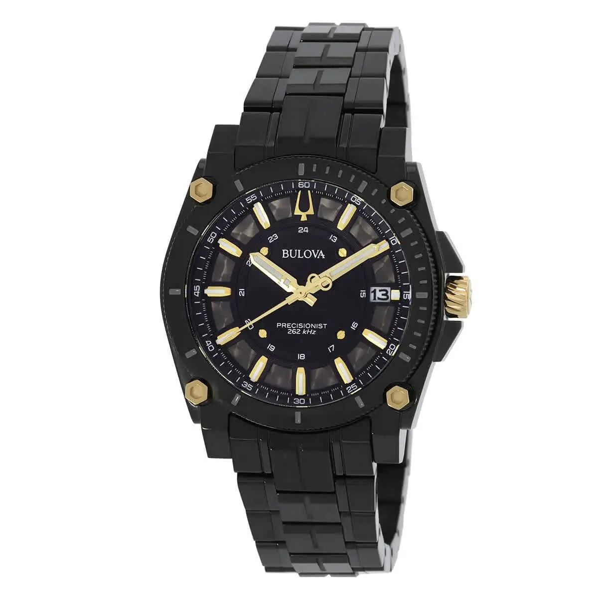 Icon Quartz Black Dial Men`s Watch 98B408 by Bulova