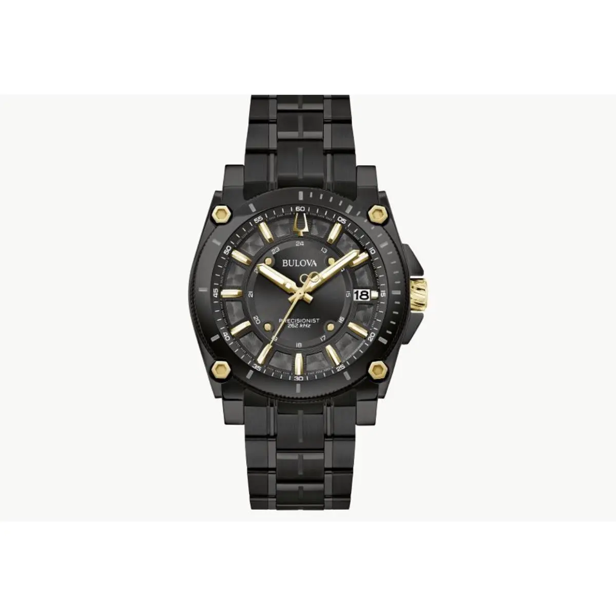 Bulova Precisionist Men’s Icon Watch 98B408 - Dial: Black, Band: Black