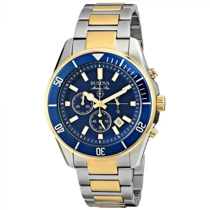 Bulova Men`s 98B230 Marine Star Chronograph Japanese Quartz Two Tone Watch