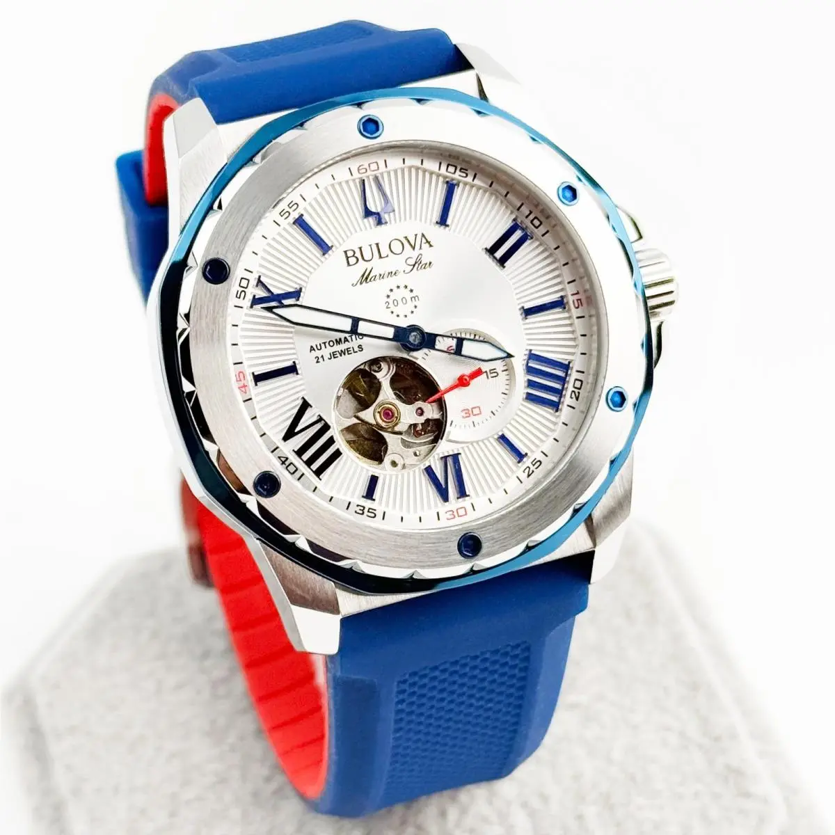 Marine Star Series A Classic Automatic Sports Men`s Watch 45 mm 98A225 by Bulova