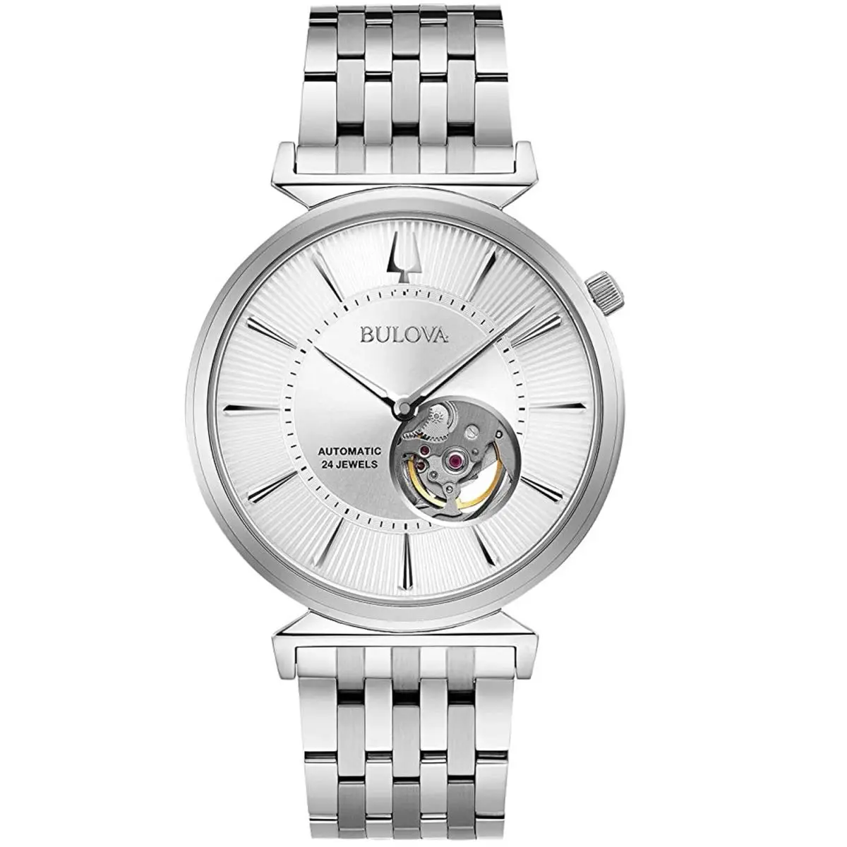 Bulova Men`s Regatta Silver Dial Watch - 96A235
