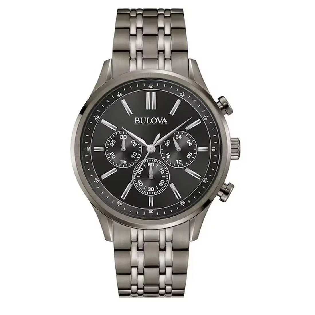 Bulova Men`s Gunmetal Grey Quartz Chronograph Watch 98A217