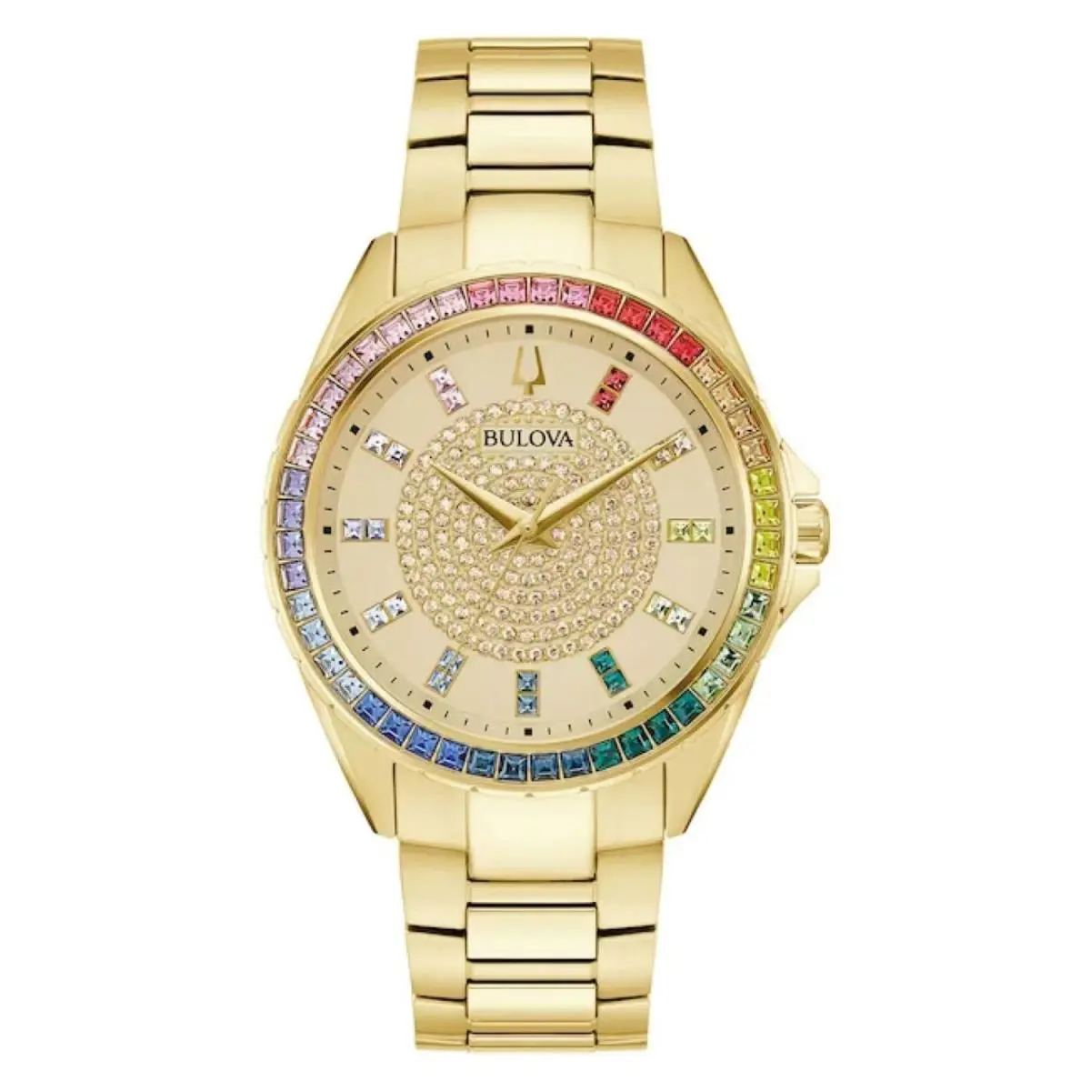 Bulova Women`s Phantom Gold Dial Watch - 97A179