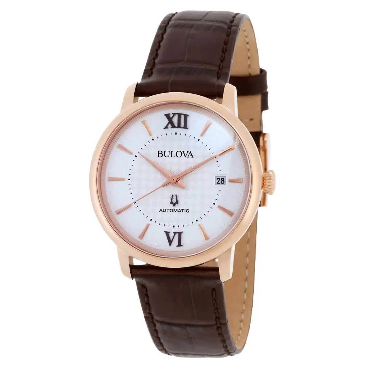 Hudson Quartz Silver-tone Dial Men`s Watch 97B225 by Bulova