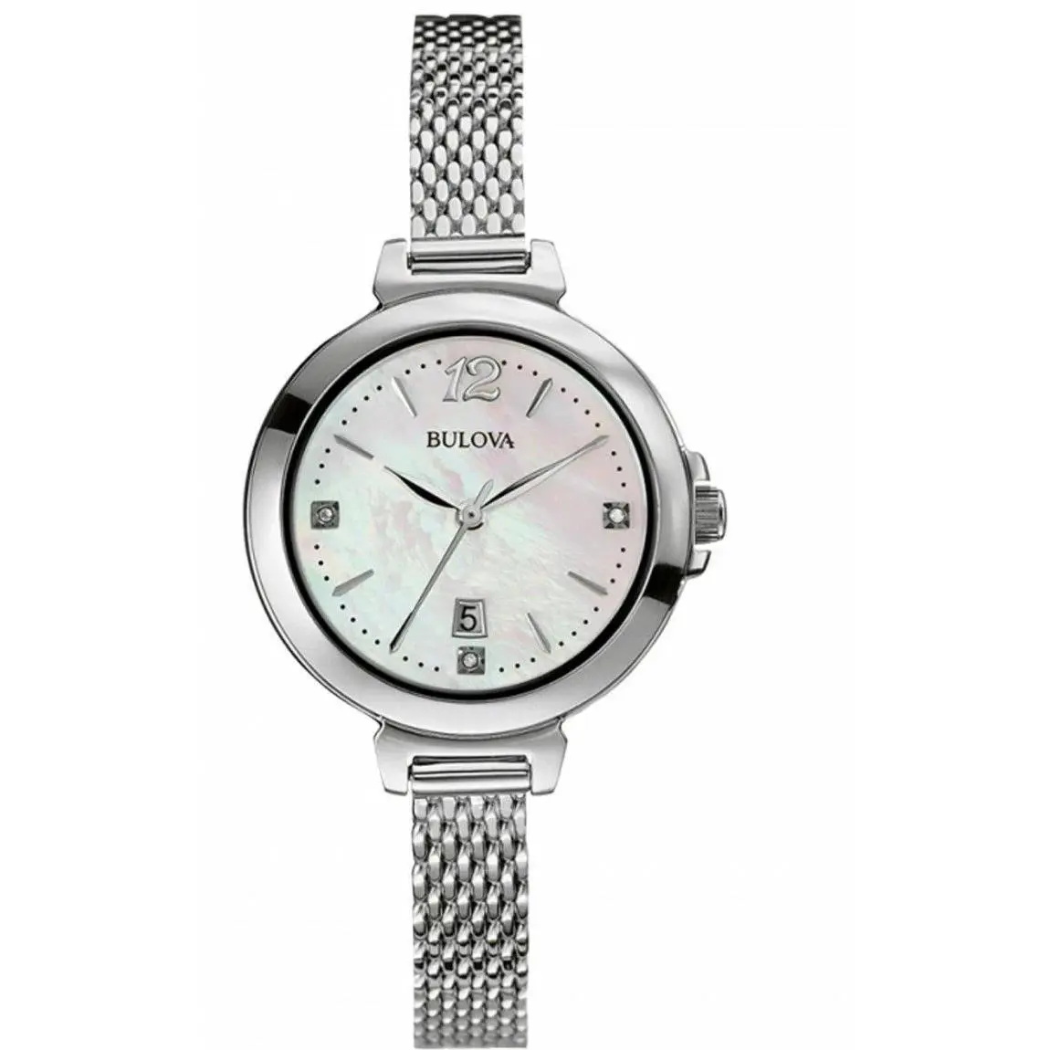Bulova Women`s Watch Stainless Steel Mother of Pear Dial 96P150
