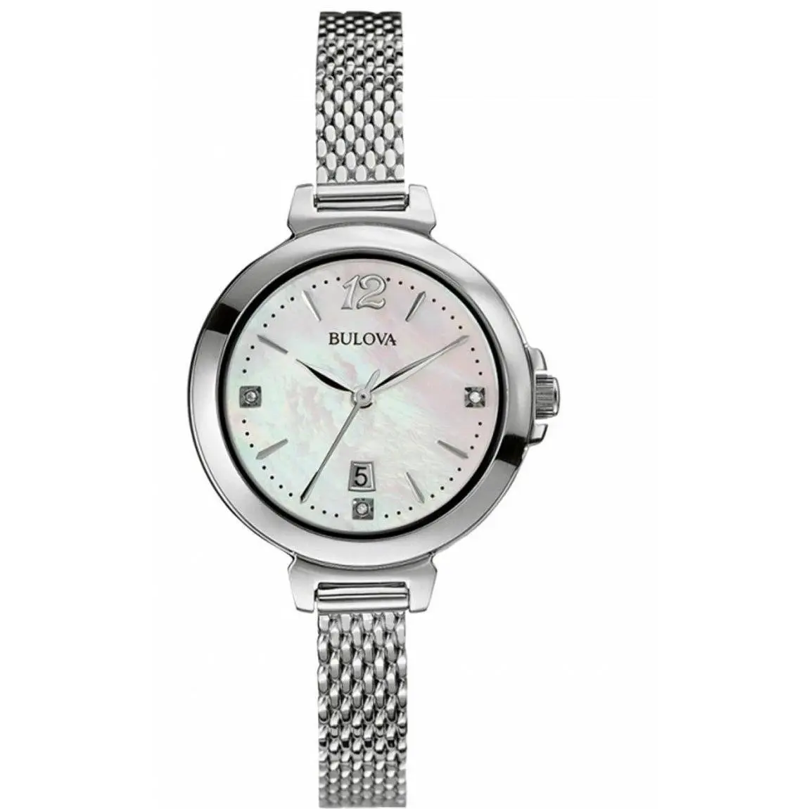 Bulova Women`s Watch Stainless Steel Mother of Pear Dial 96P150